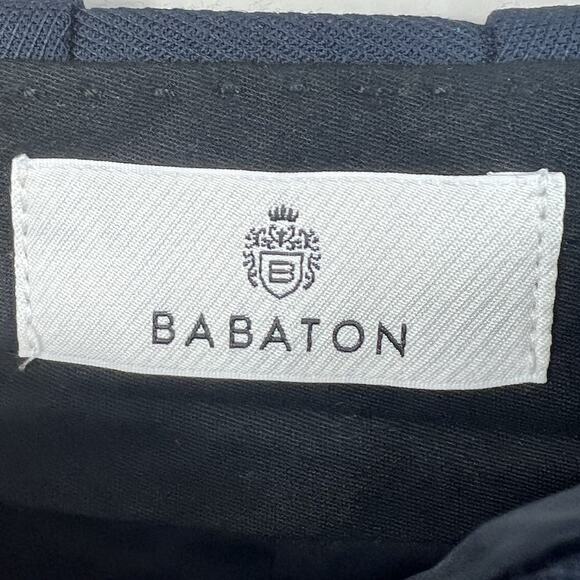 Babaton Navy Blue Wide Leg Trouser Pants Size 4 Cropped Wool Blend - Picture 9 of 13